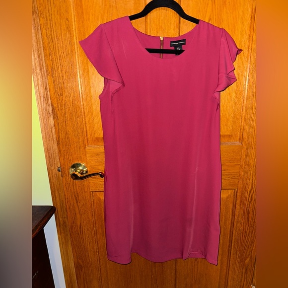 Red Adrienne Vittadini Flutter Sleeve Mini Dress - Picture 6 of 6